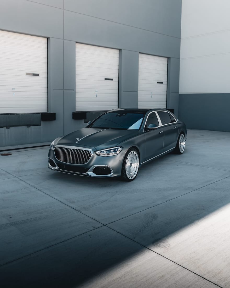 Client Mercedes-Maybach S-Class in stealth PPF with ceramic tint and Vossen wheels, finished at ZEV Autowerkz